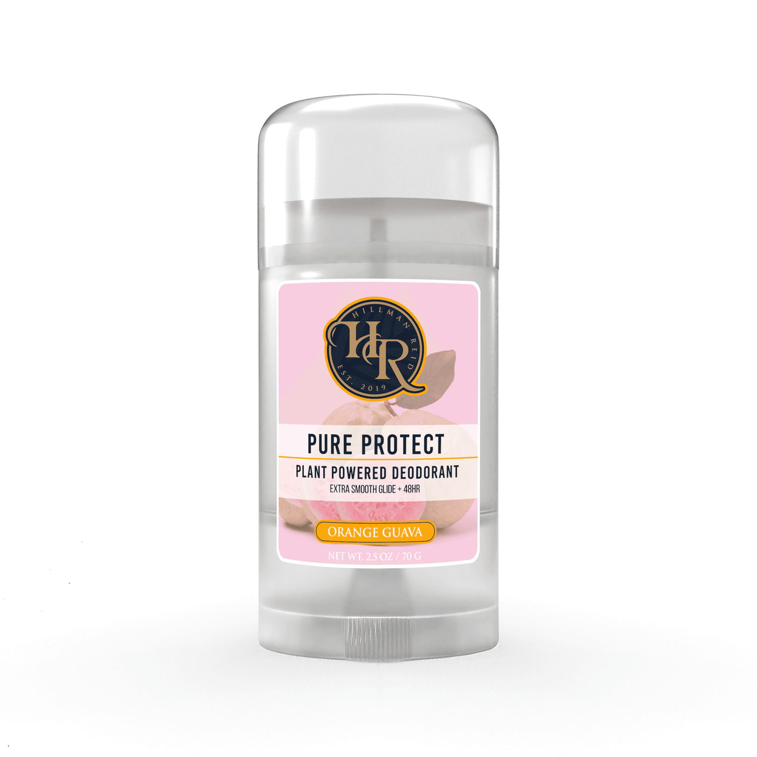 Orange Guava Pure Protect Deodorant Stick, plant-based and natural, offers refreshing odor protection with fruity scents.