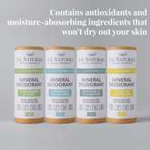 4-pack of baking soda-free mineral deodorants in assorted scents for sensitive skin by J&L Naturals