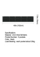 5-pocket horizontal planter specifications in black felt fabric, dimensions 40in x 7.5in, waterproof and eco-friendly design.