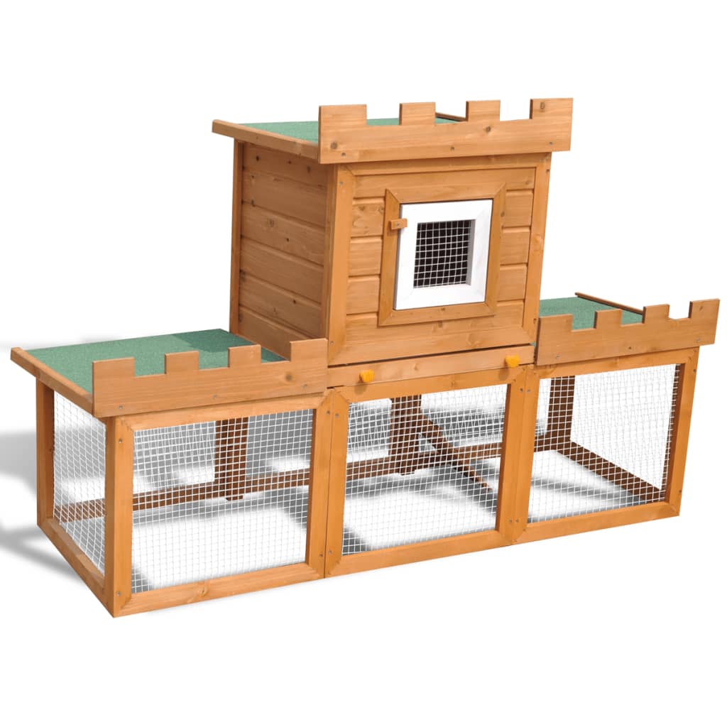 vidaXL Outdoor Large Rabbit Hutch House Pet Cage Single House-0