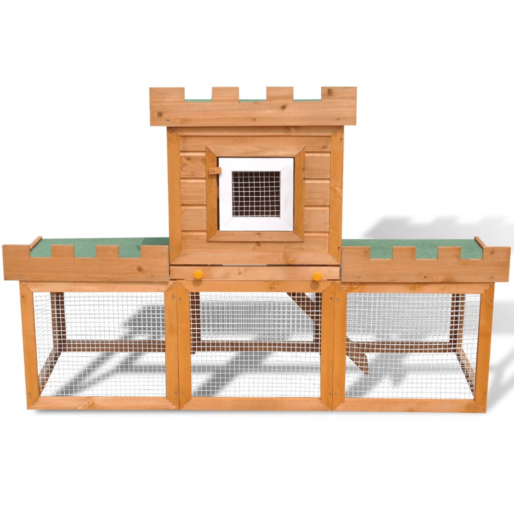 vidaXL Outdoor Large Rabbit Hutch House Pet Cage Single House-4