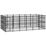 vidaXL Outdoor Dog Kennel Large Dog Crate Dog Cage Exercise Playpen Steel-78