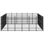 vidaXL Outdoor Dog Kennel Large Dog Crate Dog Cage Exercise Playpen Steel-68