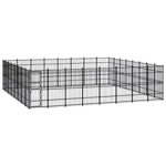 vidaXL Outdoor Dog Kennel Large Dog Crate Dog Cage Exercise Playpen Steel-7