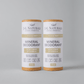 J&L Naturals Mineral Deodorant 2-Pack in Bergamot & Vanilla, baking soda-free for sensitive skin.