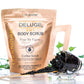 Deluge 2 in 1 Body Scrub coffee scrub pouch with natural ingredients for skin firming and exfoliation.