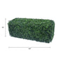40"L x 10"H dark artificial boxwood hedge, UV resistant, maintenance-free commercial grade decoration.