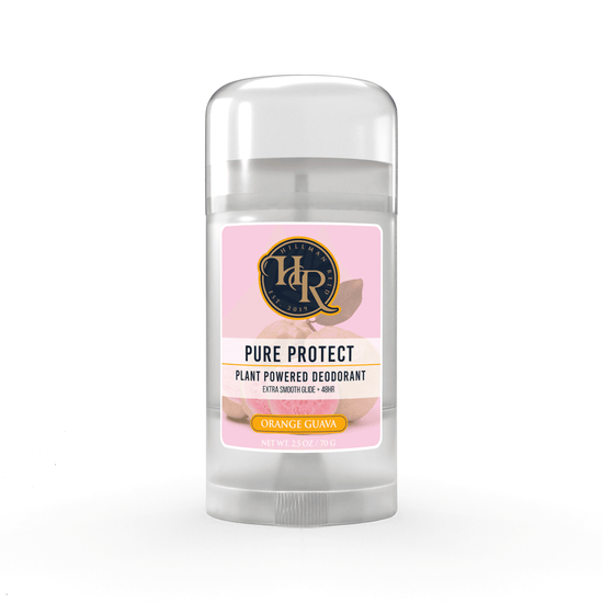 Orange Guava Pure Protect Deodorant Stick, plant-based and natural, offers refreshing odor protection with fruity scents.