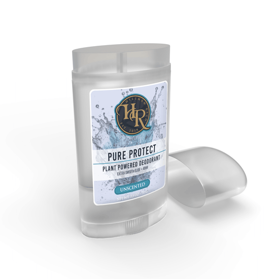 Unscented Pure Protect Deodorant Stick, plant-based formula promoting beneficial bacteria for odor protection.