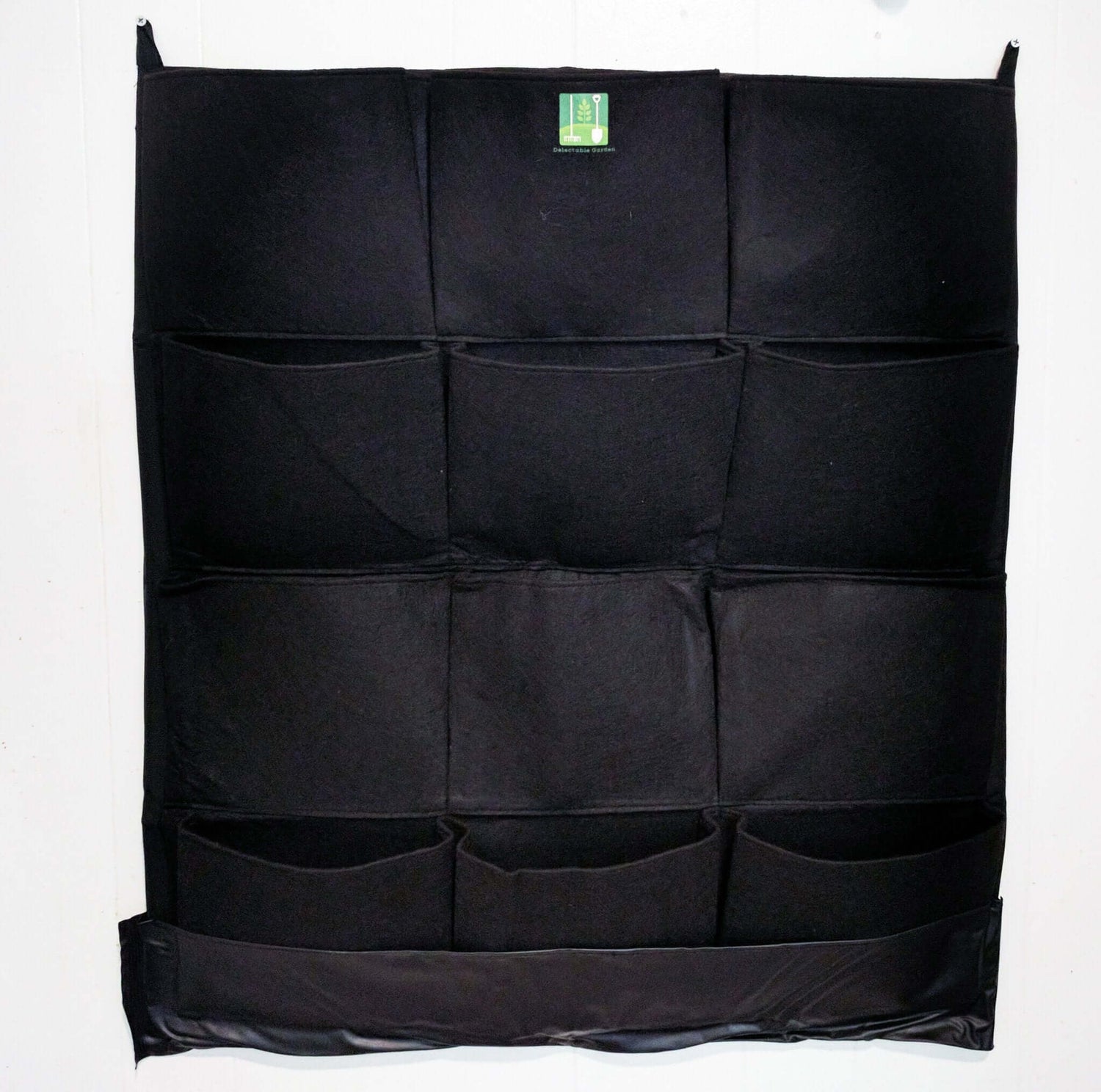 12 pocket indoor waterproof vertical living wall planter made from recycled PET plastic, ideal for home or office decor.