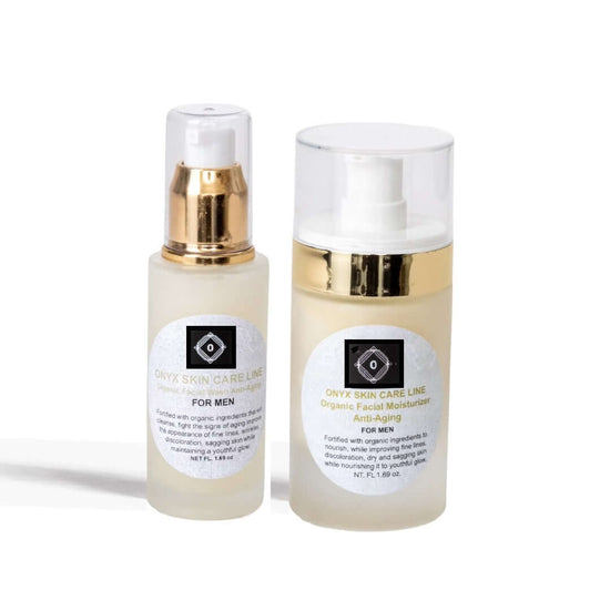 Organic Two-Step Anti-Aging System Facial Wash and Moisturizer  - For MEN-0
