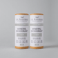 Two full-size J&L Naturals Mineral Deodorant sticks, baking soda-free, for sensitive skin, labeled &