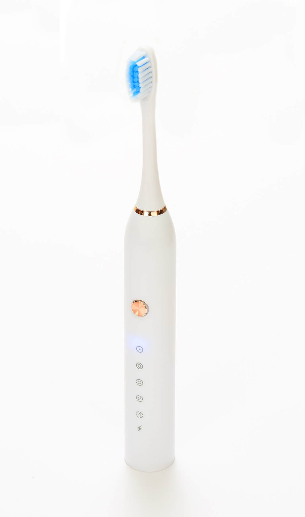 Stylish deep clean electric toothbrush with DuPont bristles and waterproof design, featuring a 37,000 vibration per minute motor.