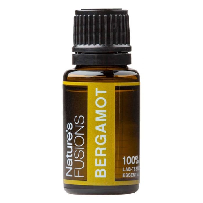 Bergamot pure essential oil 15ml from Nature's Fusions, 100% lab-tested for quality.