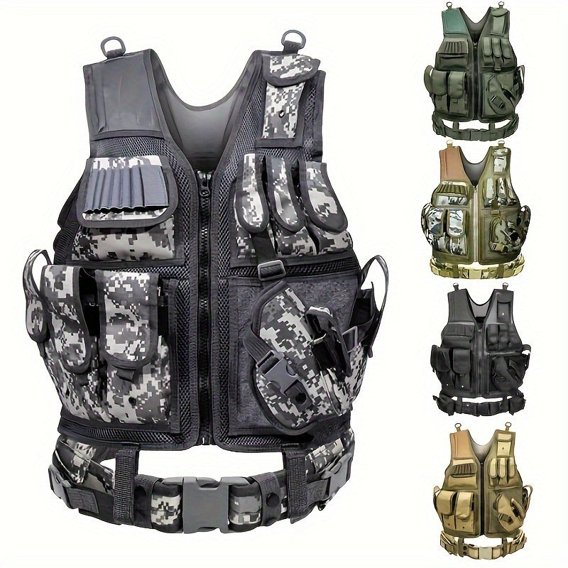 Mens training vest with interchangeable holster system, available in various colors for comfort and functionality.