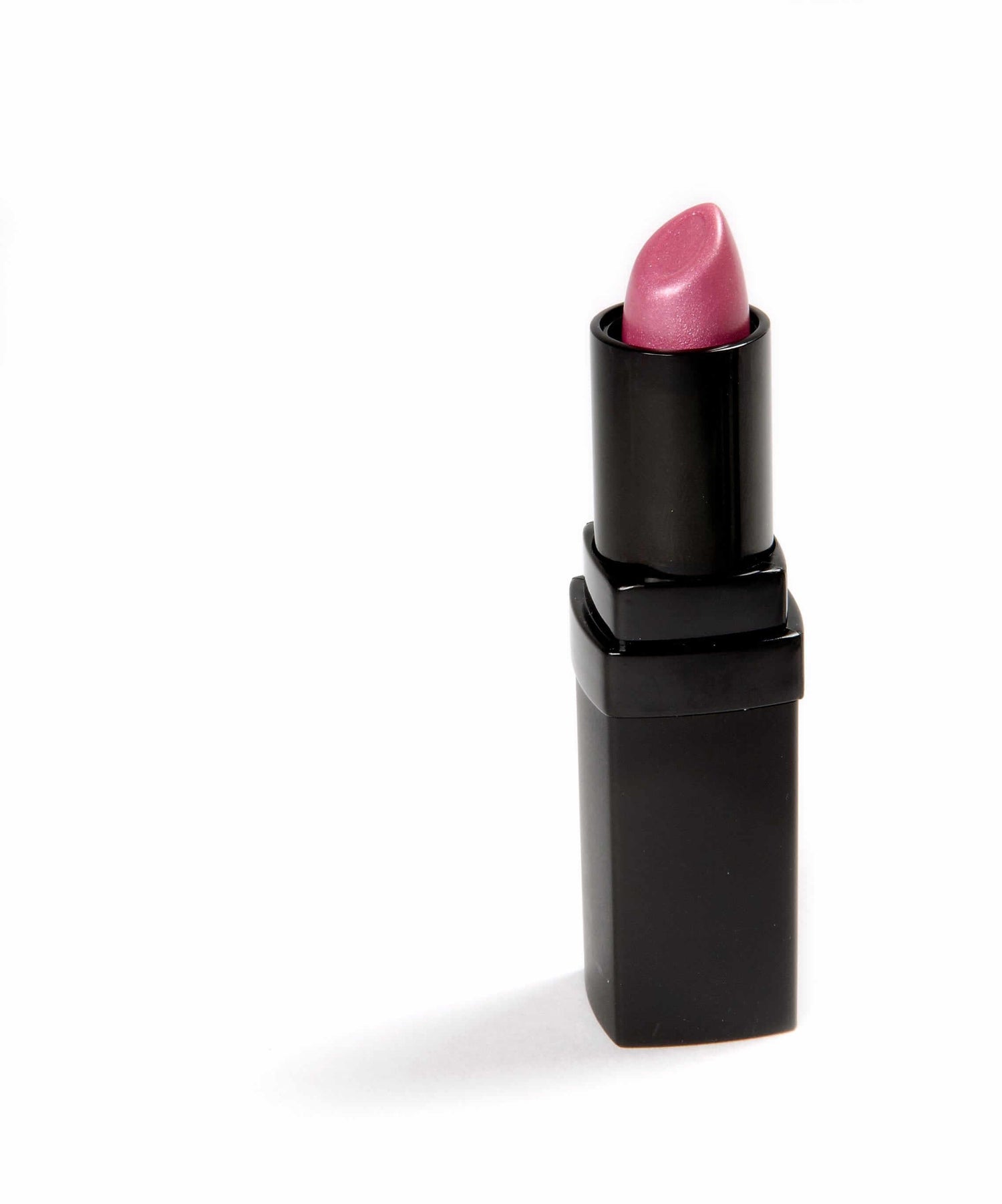 Danyel Cosmetics lipstick in a sleek black tube, featuring blendable, long-lasting, vivid color for beautiful lips.