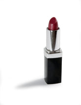 Danyel Cosmetics lipstick in a sleek black case, showcasing vivid color and a blend-able, long-lasting formula.