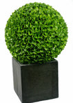 Designer Plants USA Artificial Topiary & Balls Artificial Rose Clover Topiary Ball 17" UV Resistant Set of 2