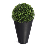 Designer Plants USA Artificial Topiary & Balls Natural Green Artificial Buxus Topiary Ball 11" UV Resistant Set of 2