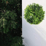 Designer Plants USA Living Walls Luxury Artificial Green Wall Disc 30" White Frame UV Resistant