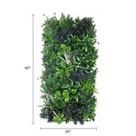 Designer Plants USA Living Walls Premium Artificial Green Wall Rustic Botanical Lavender 40"x 20"UV Resistant