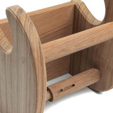 homeroots bed & bath Bed & Bath > Bath Accessories Traditional Solid Teak Magazine and Toilet Paper Holder