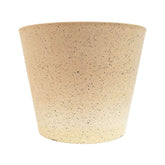 Imitation stone garden pot in white/cream, 40cm, made from recycled plastics and concrete, durable and eco-friendly.