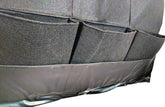 Close-up of the waterproof vertical living wall planter with multiple pockets for planting herbs and flowers.