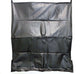 Black waterproof vertical planter with 12 pockets for indoor gardening, made from eco-friendly recycled PET plastic.