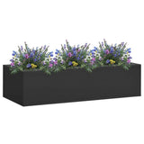 vidaXL Home & Garden > Lawn & Garden > Gardening > Pots & Planters Anthracite vidaXL Office Flower Box Steel Planters Flower Pots Anthracite/Light Gray