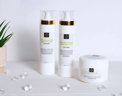 THREE STEP ANTI-ACNE SYSTEM - Nourishing Body Wash, Scrub and Lotion - Fragrance Free - for WOMEN -  ITEM CODE: 647535948225-0