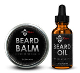 BeardGuru Unscented Beard Balm and Beard Oil products for smoothing and taming unruly beard hair.