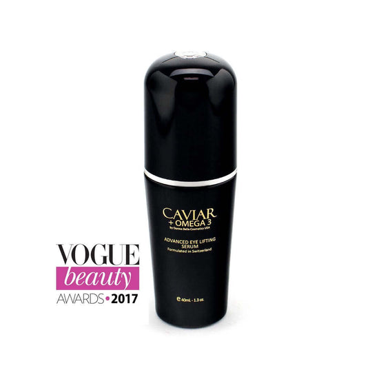 Advanced Eye Lifting Serum by Donna Bella, featuring Caviar and Omega 3, awarded Vogue Beauty 2017.