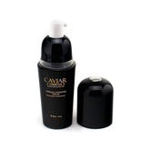 Thermal Hydrating Serum bottle with pump, enriched with Caviar and Omega 3 for reducing fine lines and dark circles.
