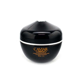 Vitamin C Skin Brightening Mask in a sleek black jar with gold label, infused with Caviar and Omega 3 for radiant skin.