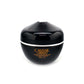 Vitamin C Skin Brightening Mask in a sleek black jar with gold label, infused with Caviar and Omega 3 for radiant skin.
