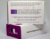 Lilac Breeze Bar Soap packaging showcasing organic ingredients and natural lilac essence for moisturizing benefits.