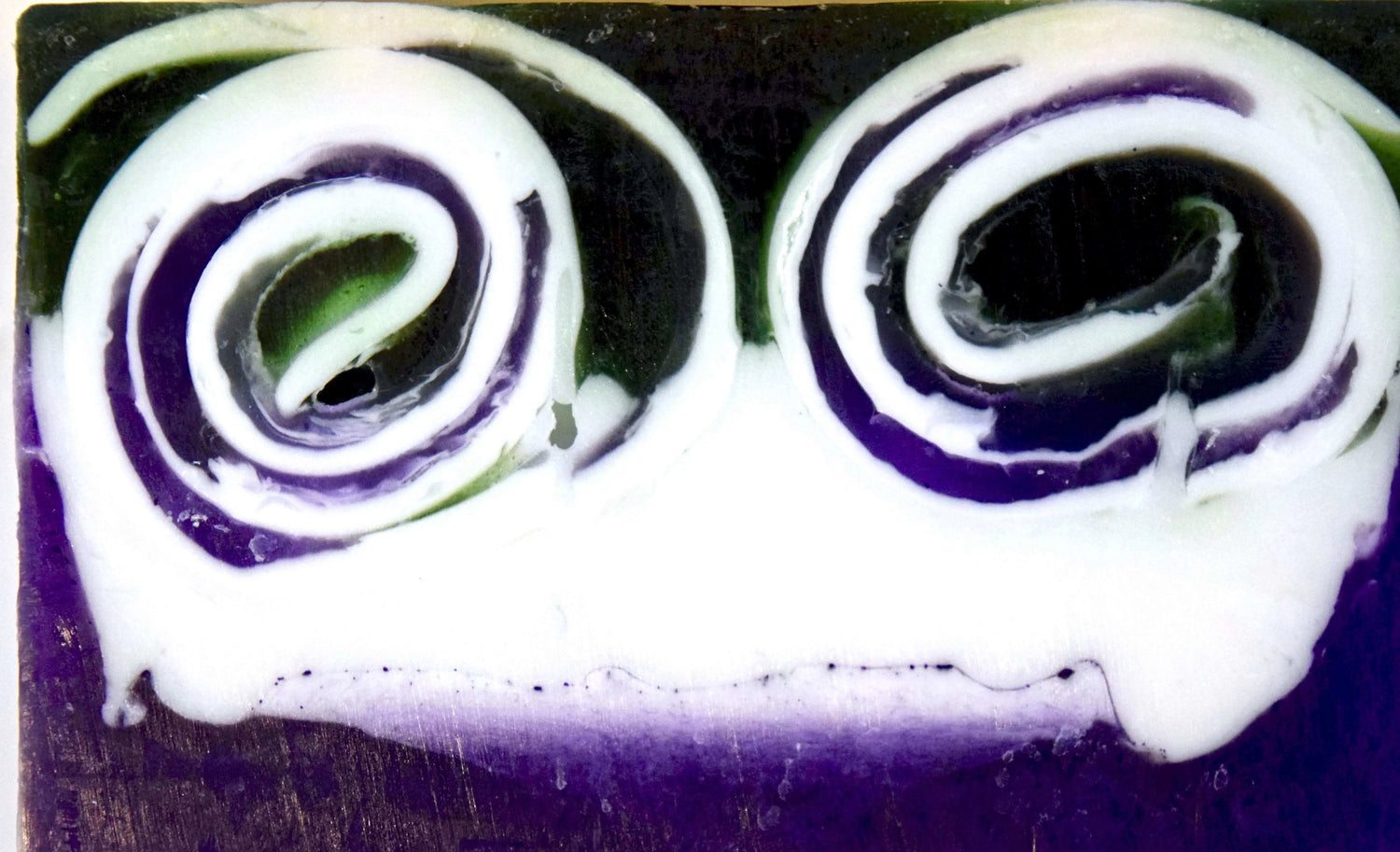 Lilac Breeze Bar Soap with purple and white swirls, showcasing organic ingredients for moisturizing benefits.