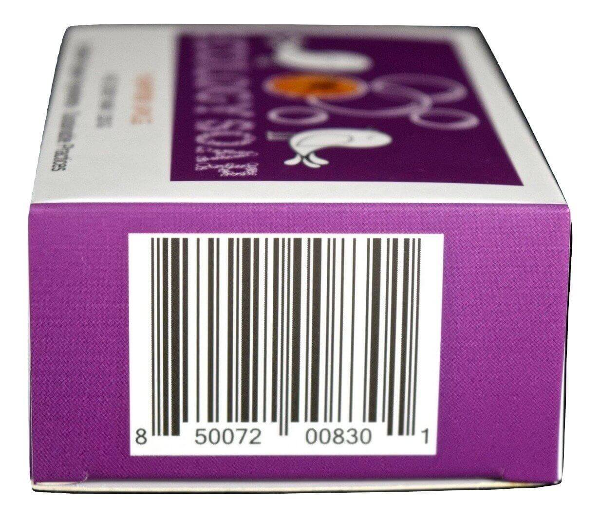 Purple box packaging with barcode for Pumpkin Spice Body Bar soap.