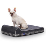 LaiFug memory foam dog bed 34"*22"*7" / Plaid Laifug Single Pillow Dog Bed