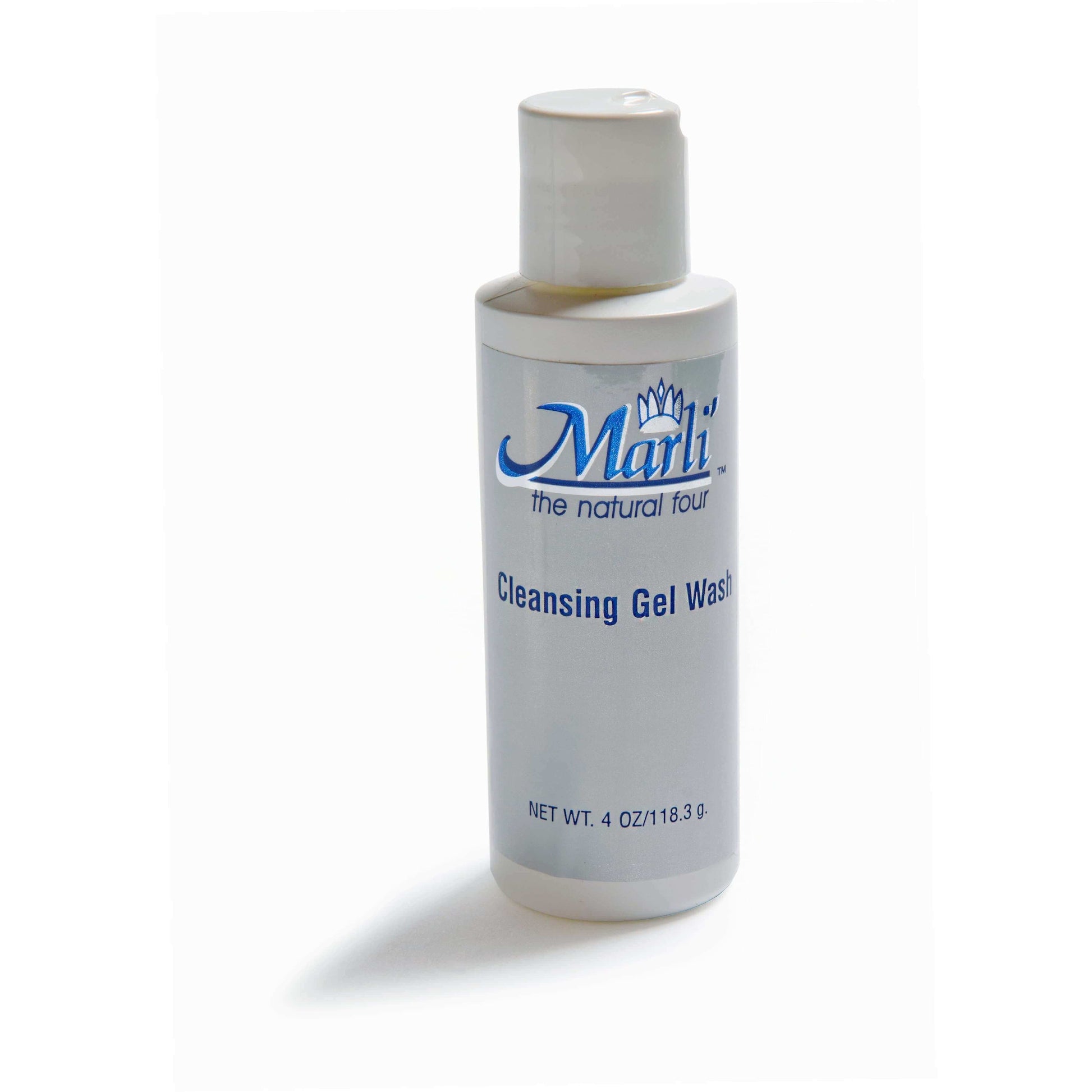 Marli Cleansing Gel Wash in a 4 oz bottle, ideal for daily skin cleansing and rejuvenation.