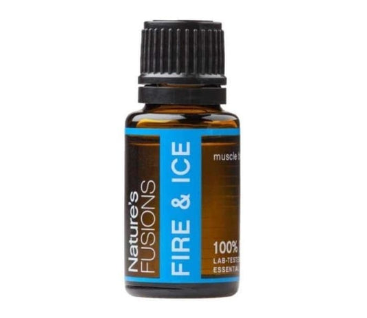 Nature's Fusions Fire & Ice Pain Relief Blend - 15ml essential oil for warming and cooling muscle relief.