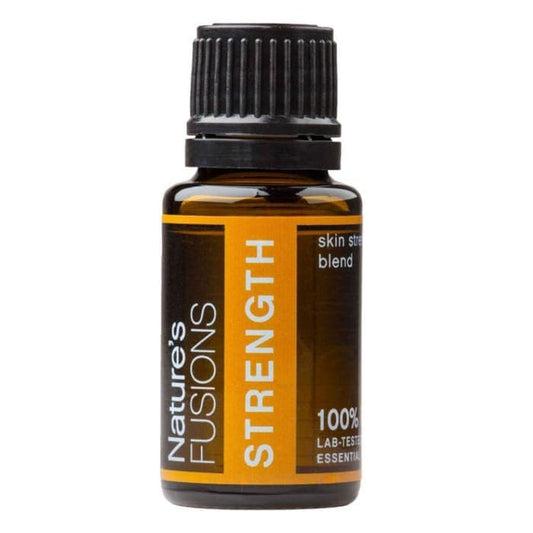 Nature's Fusions Strength essential oil for skin support and immunity, 15ml bottle with protective blend.