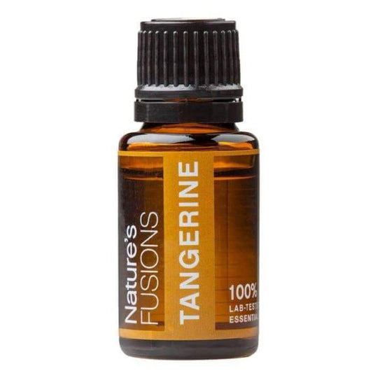 Tangerine Pure Essential Oil 15ml from Nature's Fusions, 100% lab-tested for purity and quality.