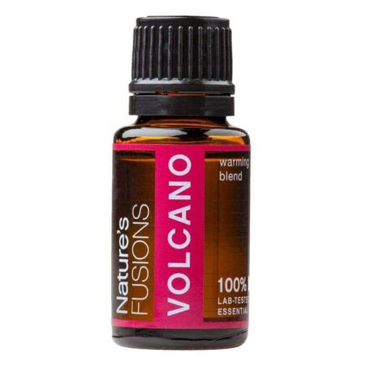 Nature's Fusions Volcano Warming Blend 15ml essential oil, promotes healthy skin color and warmth.