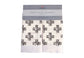 Nordic Stamp Bamboo Muslin Security Baby Blanket by Newcastle, featuring a stylish black cross design.