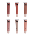 Romantic Beauty Lip Gloss Set of 6 Nude Tinted Lip Gloss - 6 Shades