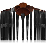 SHANY BRUSH SETS Professional Brush Set with Faux Leather Pouch, 32 Count Synthetic Bristles
