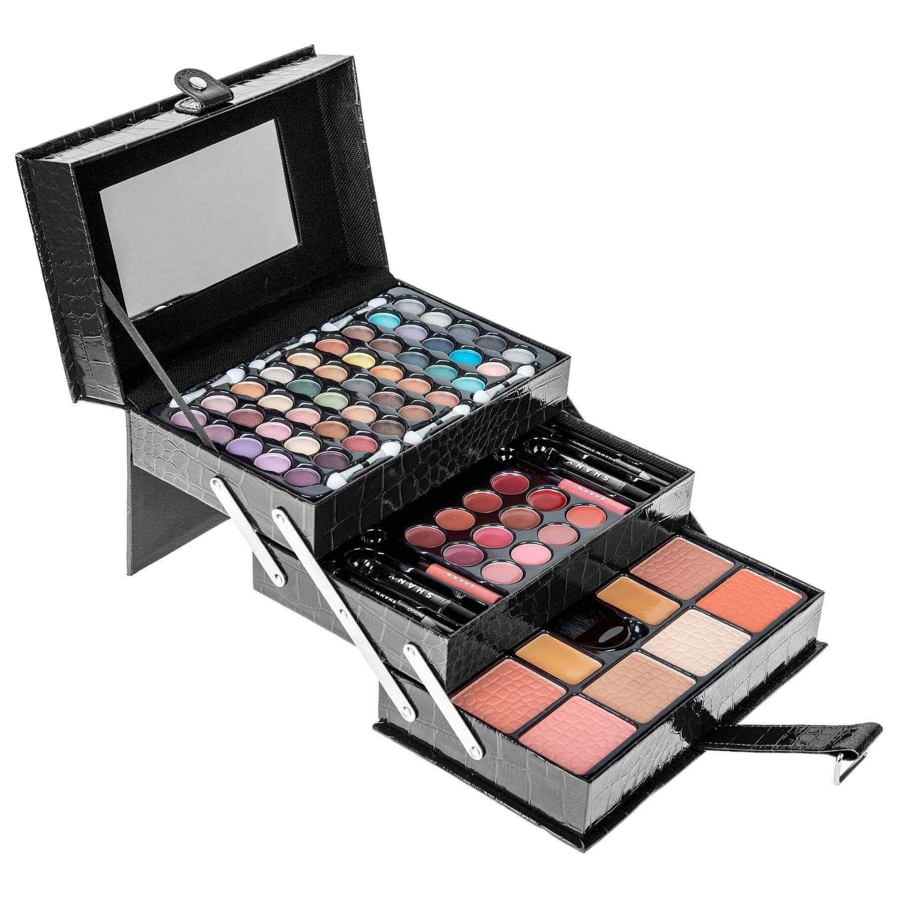 All In One Makeup Kit with 45 shades, lip gloss, eyeliners, and lipsticks, perfect for holiday gifting.