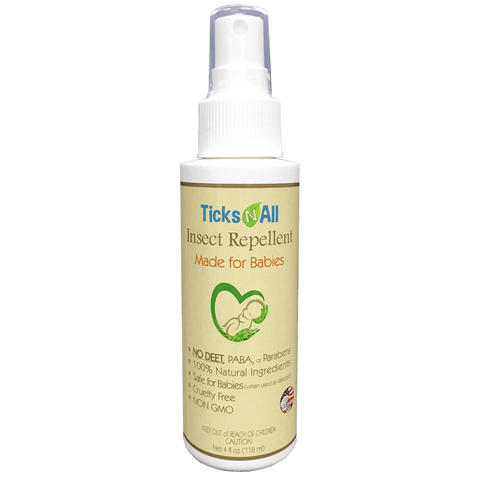Ticks-N-All Kids & Babies - Mother & Kids - Baby Care - Skin Care All Natural Insect Repellent 4 Babies 4oz